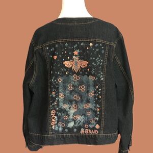 Denim Jacket Be Kind Custom Back Panel - 1XL - Like New Condition Urban flair